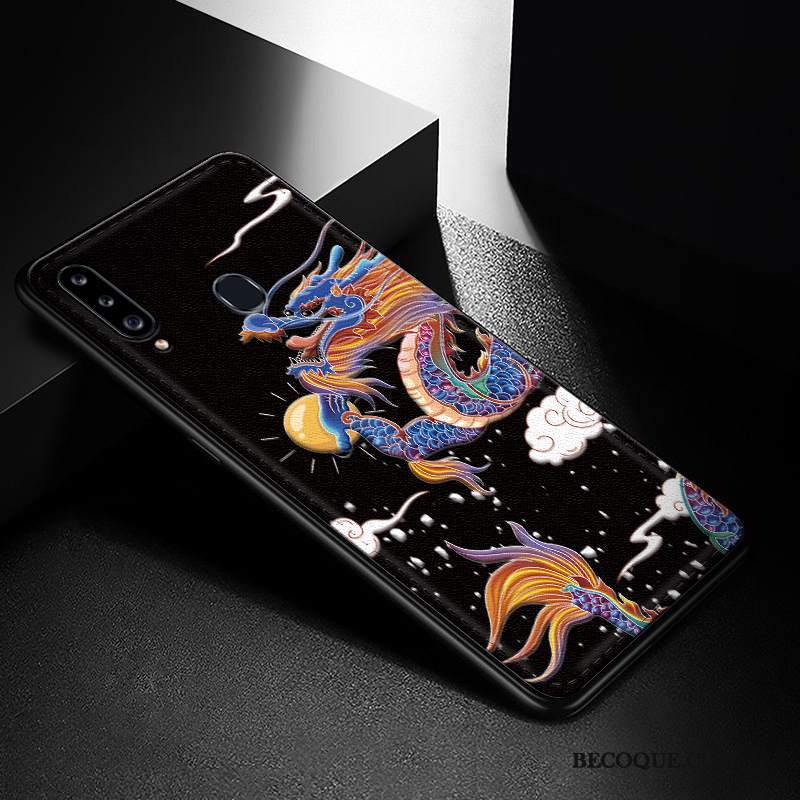 Futerał Samsung Galaxy A20s Kreatywne Wzórna Telefon, Etui Samsung Galaxy A20s Skóra Zielony Anti-fall