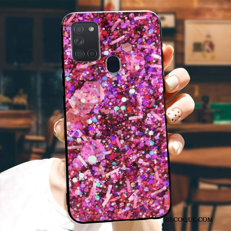 Futerał Samsung Galaxy A21s Torby Czerwony Netto Szary, Etui Samsung Galaxy A21s Moda Anti-fallna Telefon