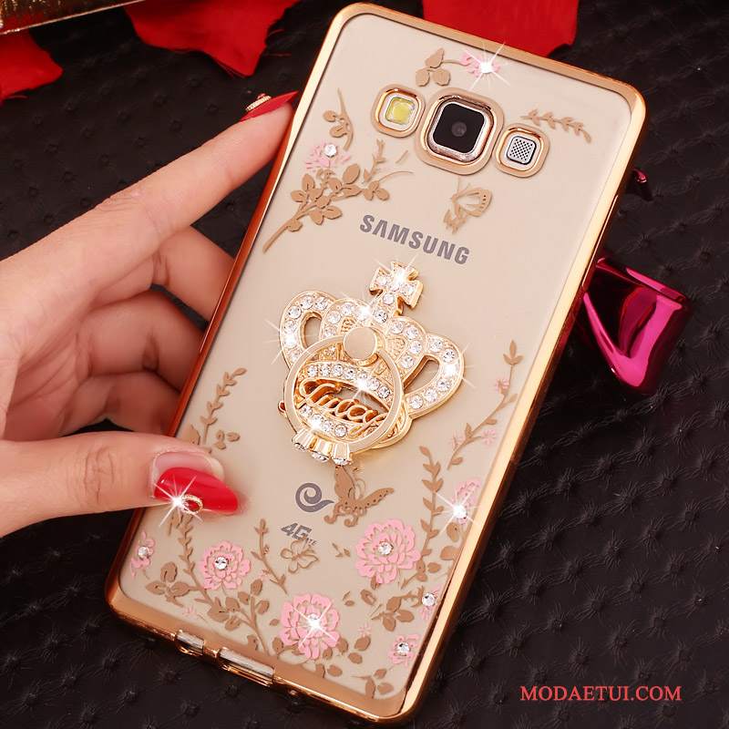 Futerał Samsung Galaxy A3 2015 Ochraniacz Złoto Anti-fall, Etui Samsung Galaxy A3 2015 Rhinestone Na Telefon