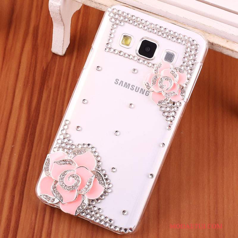 Futerał Samsung Galaxy A3 2015 Rhinestone Złotona Telefon, Etui Samsung Galaxy A3 2015 Ochraniacz Trudno Anti-fall