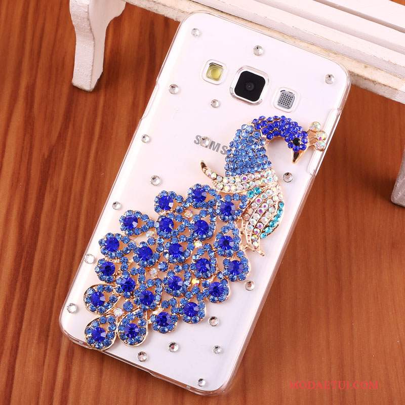 Futerał Samsung Galaxy A3 2015 Rhinestone Złotona Telefon, Etui Samsung Galaxy A3 2015 Ochraniacz Trudno Anti-fall