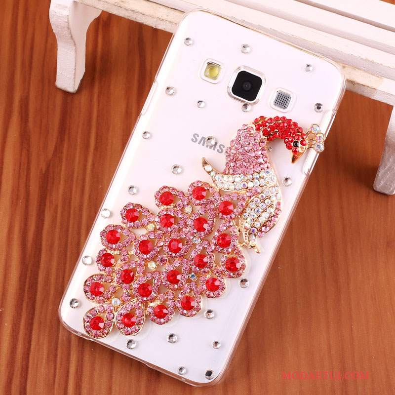 Futerał Samsung Galaxy A3 2015 Rhinestone Złotona Telefon, Etui Samsung Galaxy A3 2015 Ochraniacz Trudno Anti-fall