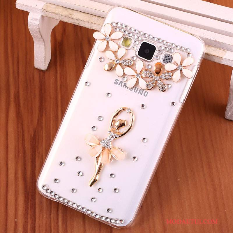 Futerał Samsung Galaxy A3 2015 Rhinestone Złotona Telefon, Etui Samsung Galaxy A3 2015 Ochraniacz Trudno Anti-fall