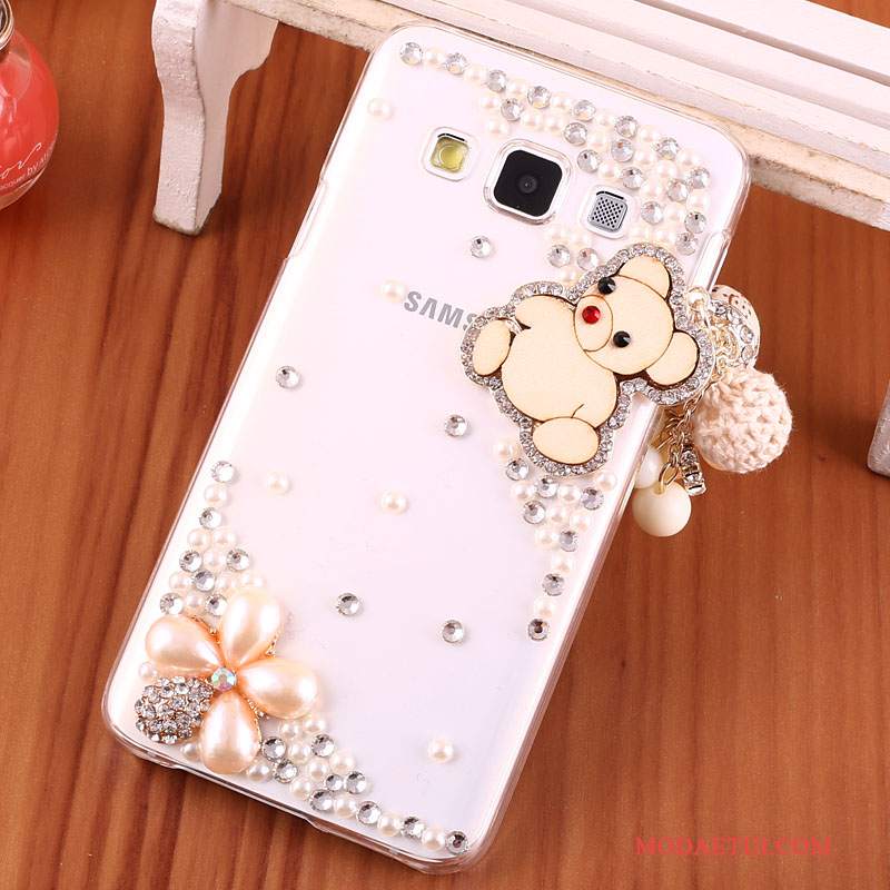 Futerał Samsung Galaxy A3 2015 Rhinestone Złotona Telefon, Etui Samsung Galaxy A3 2015 Ochraniacz Trudno Anti-fall