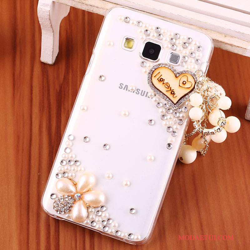 Futerał Samsung Galaxy A3 2015 Rhinestone Złotona Telefon, Etui Samsung Galaxy A3 2015 Ochraniacz Trudno Anti-fall