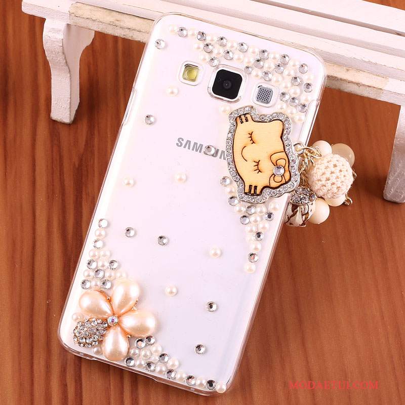 Futerał Samsung Galaxy A3 2015 Rhinestone Złotona Telefon, Etui Samsung Galaxy A3 2015 Ochraniacz Trudno Anti-fall