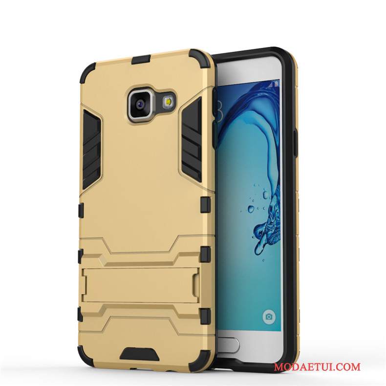 Futerał Samsung Galaxy A3 2016 Ochraniacz Czarny Anti-fall, Etui Samsung Galaxy A3 2016 Trudno Srebro