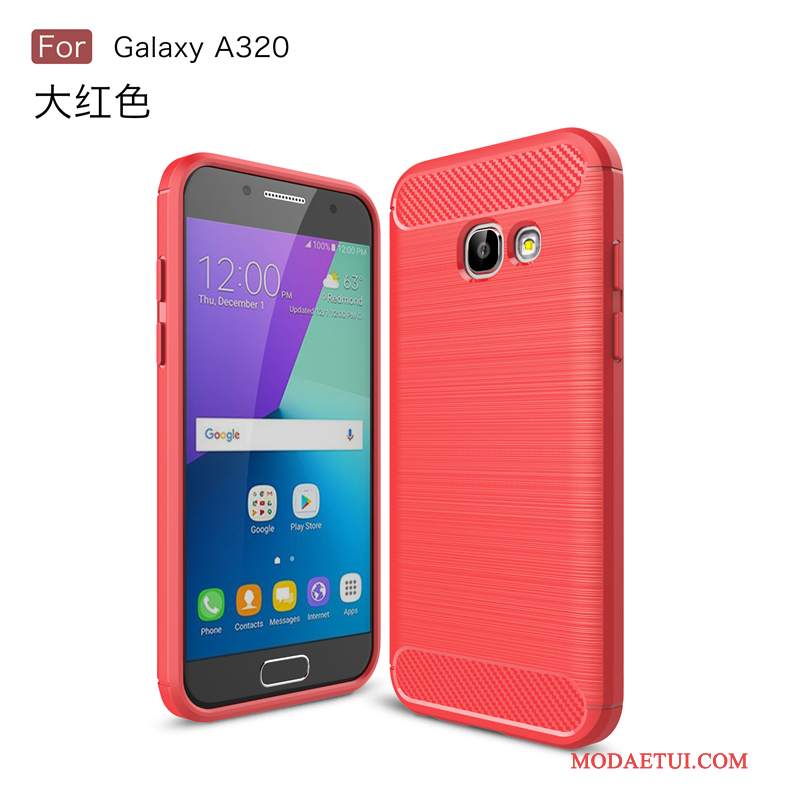 Futerał Samsung Galaxy A3 2017 Miękki Anti-fall Szary, Etui Samsung Galaxy A3 2017 Ochraniacz Trudnona Telefon