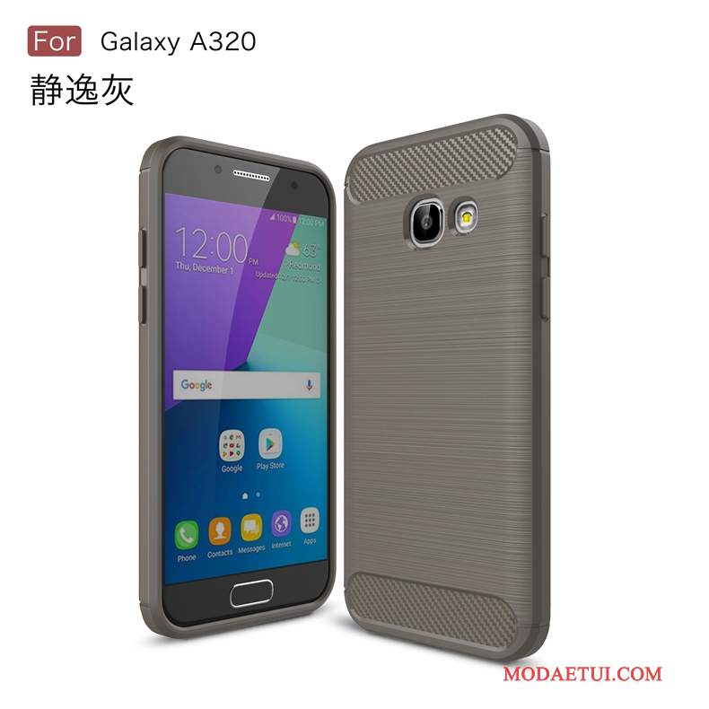 Futerał Samsung Galaxy A3 2017 Miękki Na Telefon Włókno, Etui Samsung Galaxy A3 2017 Wzór Jedwab