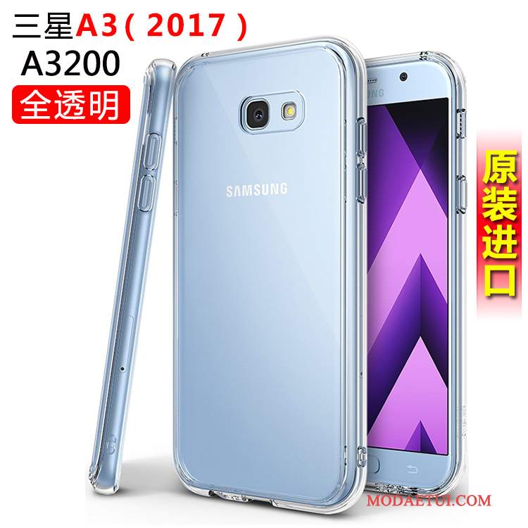 Futerał Samsung Galaxy A3 2017 Silikonowe Biały Anti-fall, Etui Samsung Galaxy A3 2017 Ochraniacz Na Telefon