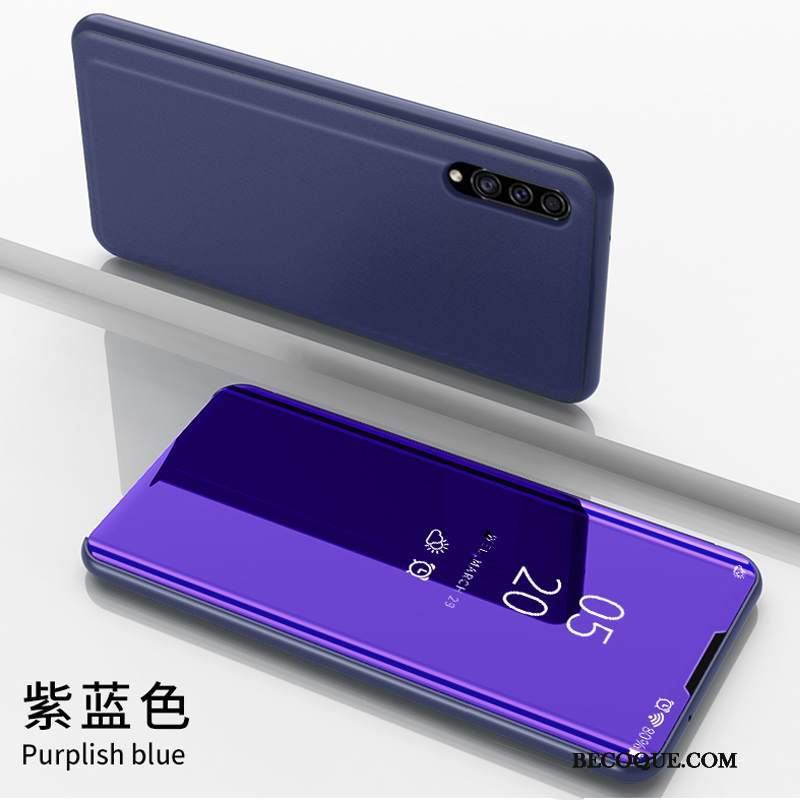 Futerał Samsung Galaxy A30s Pokrowce Na Telefon Purpurowy, Etui Samsung Galaxy A30s Wspornik Lustro Poszycie