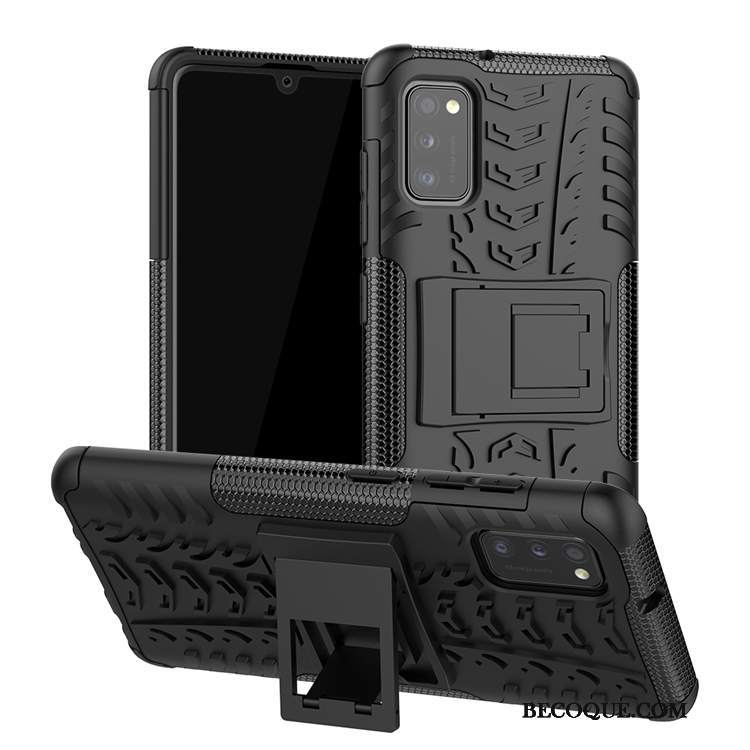 Futerał Samsung Galaxy A41 Torby Nubuku Anti-fall, Etui Samsung Galaxy A41 Wspornik Szary Antypoślizgowe