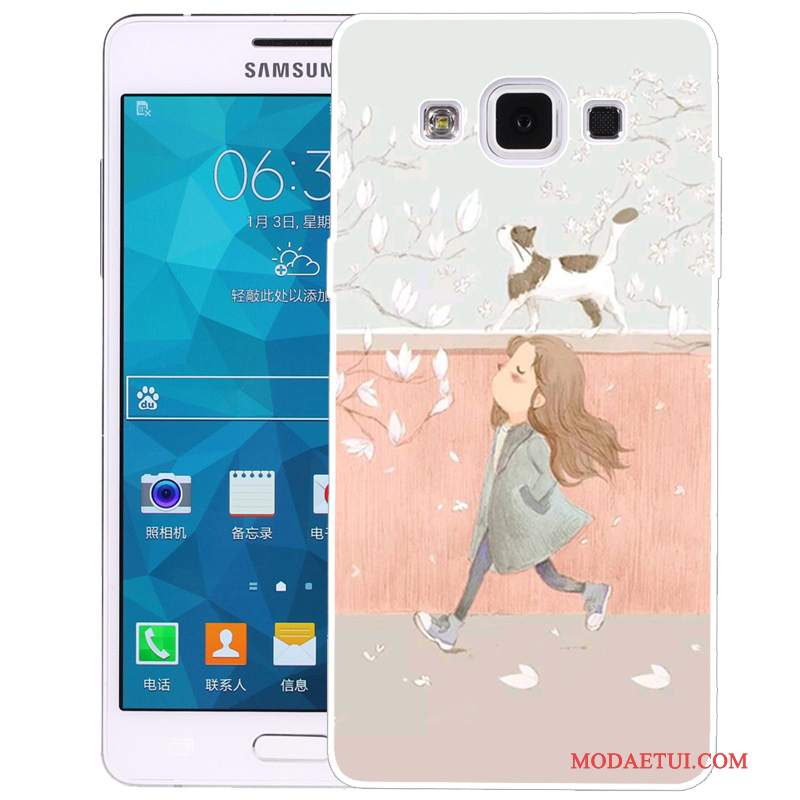 Futerał Samsung Galaxy A5 2015 Miękki Na Telefon Zielony, Etui Samsung Galaxy A5 2015 Ochraniacz