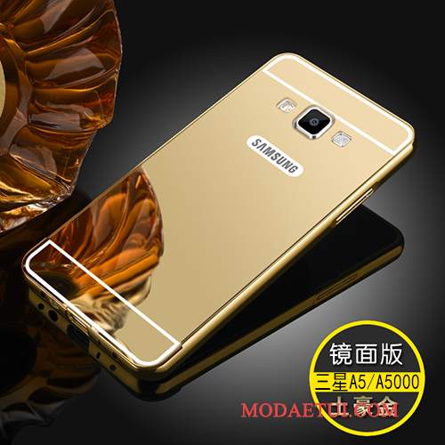 Futerał Samsung Galaxy A5 2015 Torby Lustrona Telefon, Etui Samsung Galaxy A5 2015 Metal Tylna Pokrywa Granica