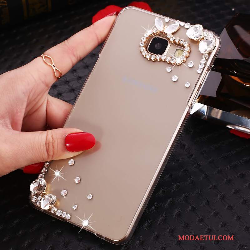 Futerał Samsung Galaxy A5 2016 Rhinestone Różowe Przezroczysty, Etui Samsung Galaxy A5 2016 Ochraniacz Na Telefon