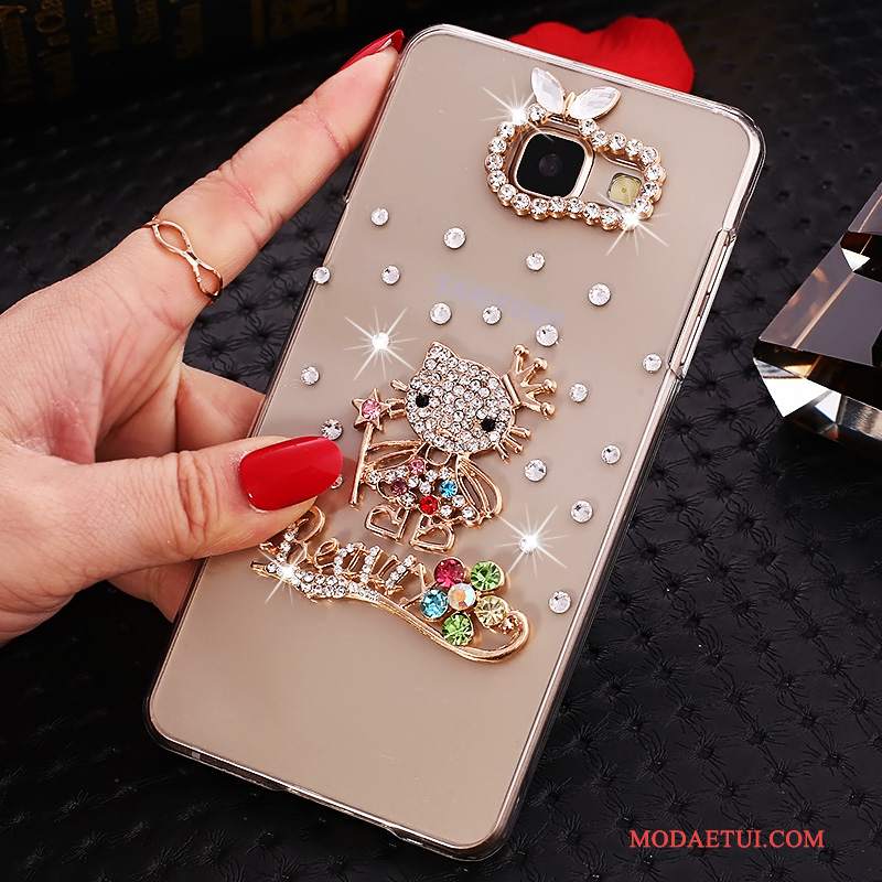 Futerał Samsung Galaxy A5 2016 Rhinestone Różowe Przezroczysty, Etui Samsung Galaxy A5 2016 Ochraniacz Na Telefon