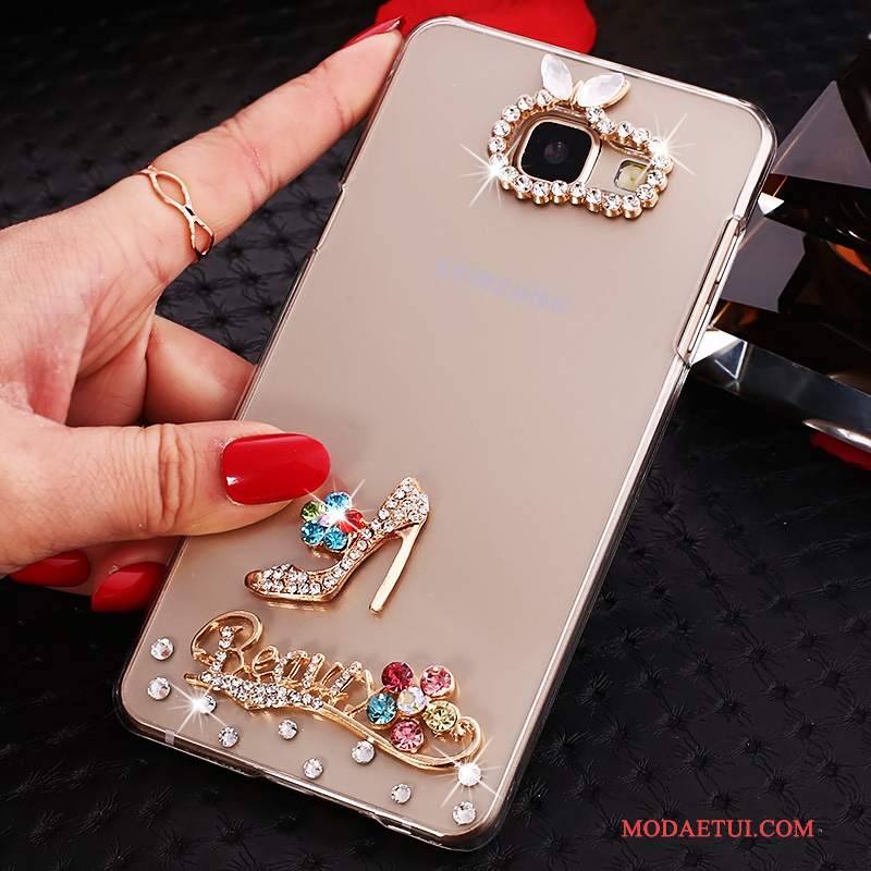 Futerał Samsung Galaxy A5 2016 Rhinestone Różowe Przezroczysty, Etui Samsung Galaxy A5 2016 Ochraniacz Na Telefon