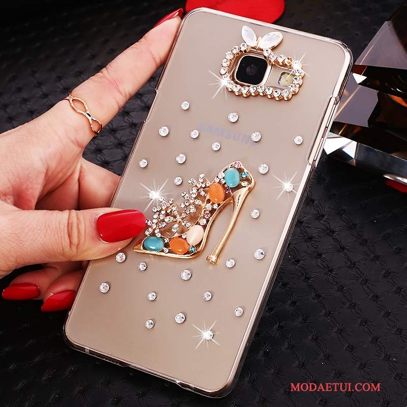 Futerał Samsung Galaxy A5 2016 Rhinestone Różowe Przezroczysty, Etui Samsung Galaxy A5 2016 Ochraniacz Na Telefon