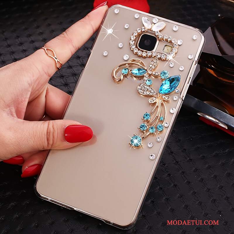 Futerał Samsung Galaxy A5 2016 Rhinestone Różowe Przezroczysty, Etui Samsung Galaxy A5 2016 Ochraniacz Na Telefon