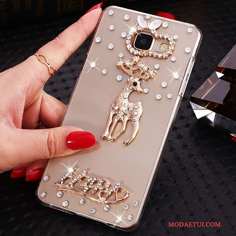 Futerał Samsung Galaxy A5 2016 Rhinestone Różowe Przezroczysty, Etui Samsung Galaxy A5 2016 Ochraniacz Na Telefon