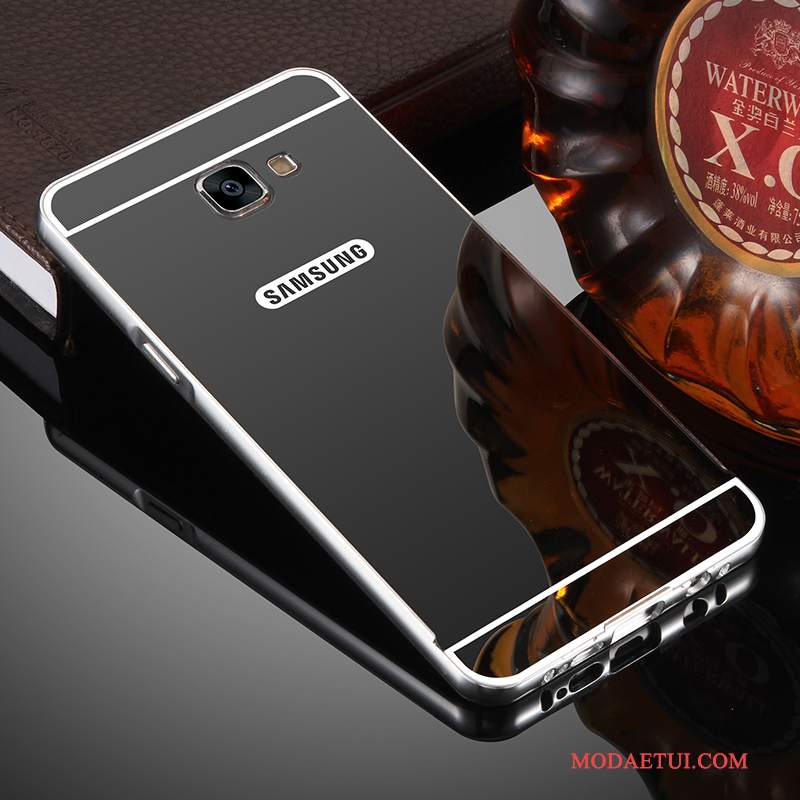 Futerał Samsung Galaxy A5 2017 Metal Różowena Telefon, Etui Samsung Galaxy A5 2017 Ochraniacz Anti-fall Lustro