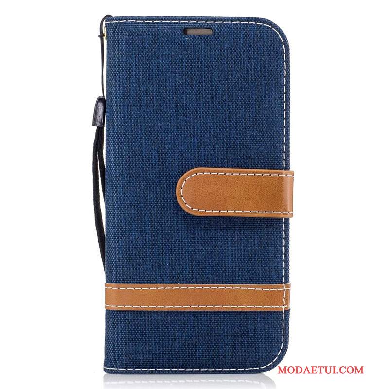 Futerał Samsung Galaxy A5 2017 Portfel Denim Purpurowy, Etui Samsung Galaxy A5 2017 Ochraniacz