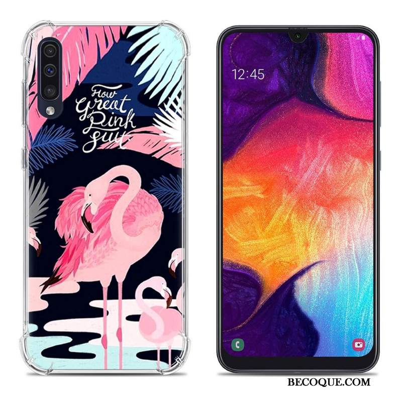 Futerał Samsung Galaxy A50 Miękki Anti-fallna Telefon, Etui Samsung Galaxy A50 Kolor Balon Różowe