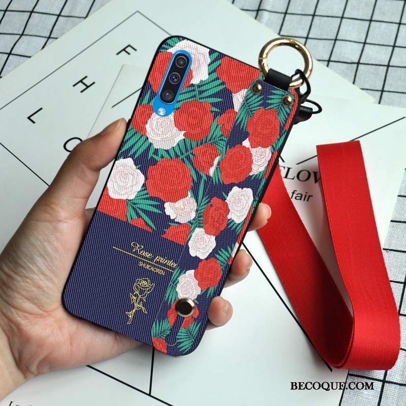 Futerał Samsung Galaxy A50s Miękki Niebieski Proszek, Etui Samsung Galaxy A50s Torby Anti-fall Wiszące Ozdoby