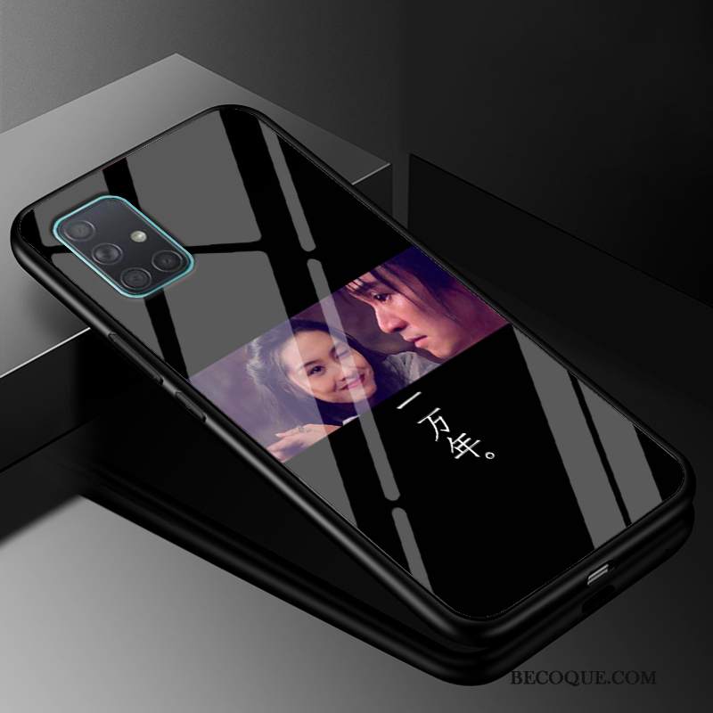 Futerał Samsung Galaxy A51 Silikonowe Anti-fall Zakochani, Etui Samsung Galaxy A51 Ochraniacz Osobowośćna Telefon