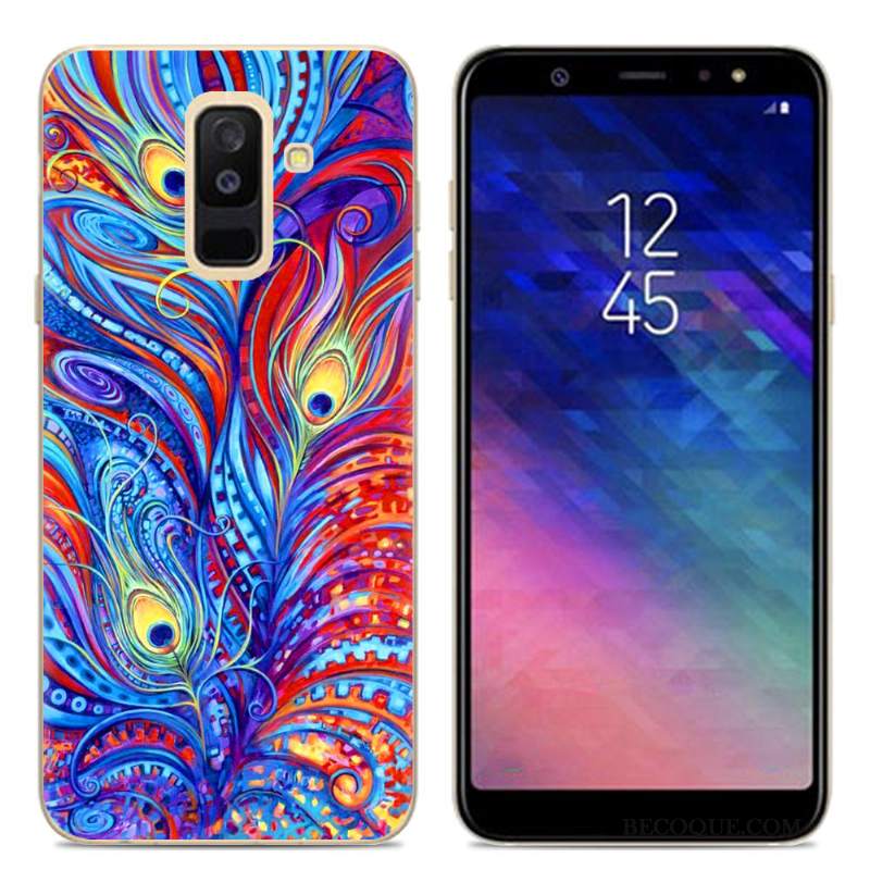 Futerał Samsung Galaxy A6+ Kreatywne Na Telefon Różowe, Etui Samsung Galaxy A6+ Kreskówka