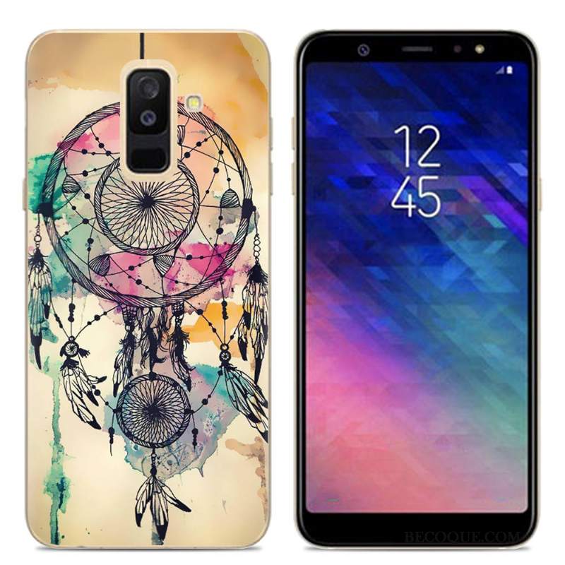 Futerał Samsung Galaxy A6+ Kreatywne Na Telefon Różowe, Etui Samsung Galaxy A6+ Kreskówka