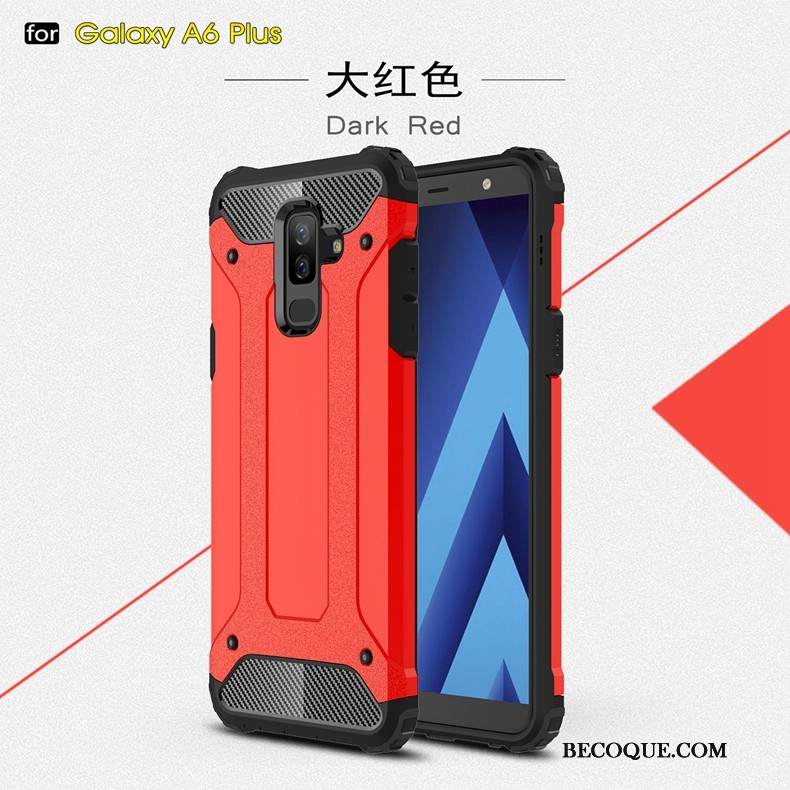 Futerał Samsung Galaxy A6+ Miękki Tendencja Anti-fall, Etui Samsung Galaxy A6+ Ochraniacz Złotona Telefon