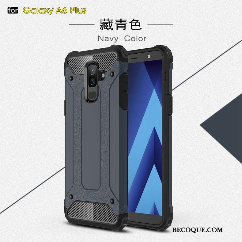 Futerał Samsung Galaxy A6+ Miękki Tendencja Anti-fall, Etui Samsung Galaxy A6+ Ochraniacz Złotona Telefon