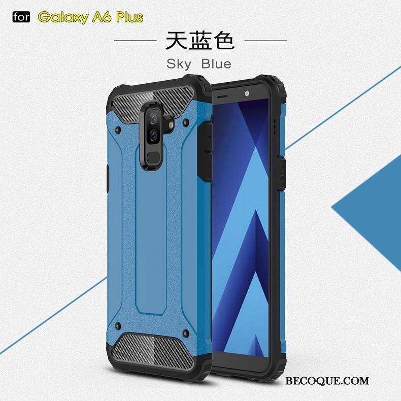 Futerał Samsung Galaxy A6+ Miękki Tendencja Anti-fall, Etui Samsung Galaxy A6+ Ochraniacz Złotona Telefon