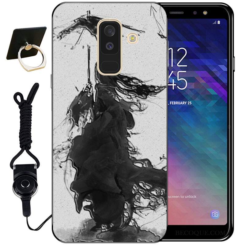 Futerał Samsung Galaxy A6+ Vintage Anti-fall Bambus, Etui Samsung Galaxy A6+ Ochraniacz Ładnyna Telefon