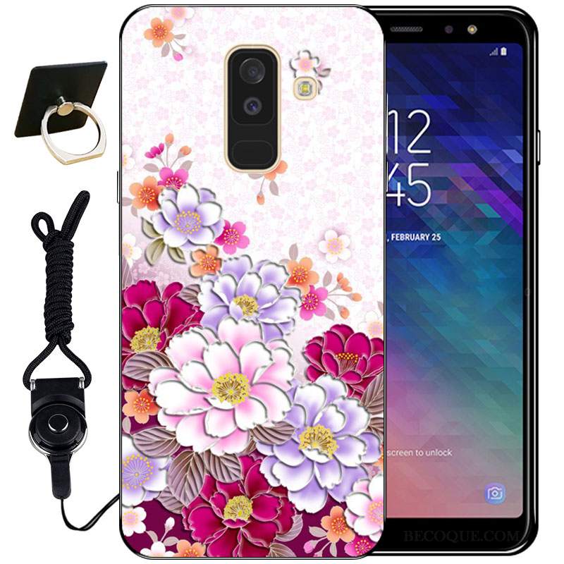 Futerał Samsung Galaxy A6+ Vintage Anti-fall Bambus, Etui Samsung Galaxy A6+ Ochraniacz Ładnyna Telefon