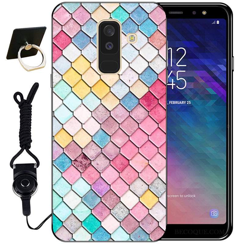 Futerał Samsung Galaxy A6+ Vintage Anti-fall Bambus, Etui Samsung Galaxy A6+ Ochraniacz Ładnyna Telefon