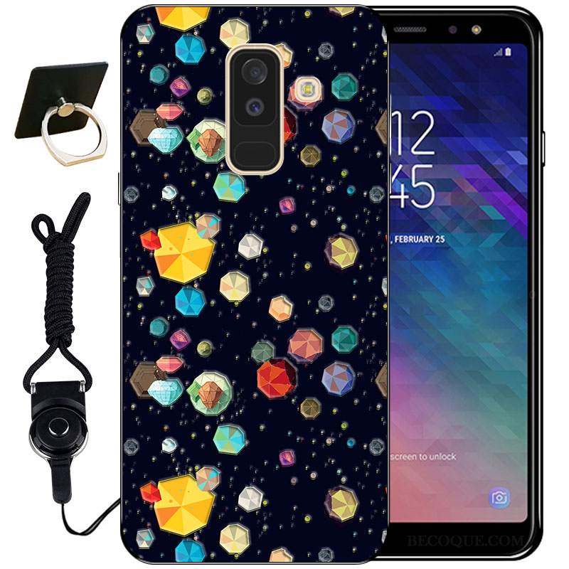 Futerał Samsung Galaxy A6+ Vintage Anti-fall Bambus, Etui Samsung Galaxy A6+ Ochraniacz Ładnyna Telefon