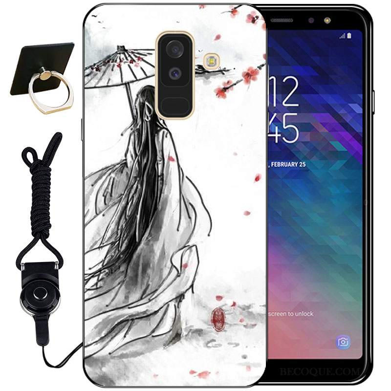 Futerał Samsung Galaxy A6+ Vintage Anti-fall Bambus, Etui Samsung Galaxy A6+ Ochraniacz Ładnyna Telefon