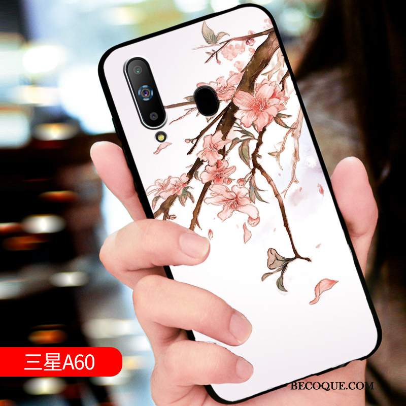 Futerał Samsung Galaxy A60 Relief Anti-fallna Telefon, Etui Samsung Galaxy A60 Silikonowe Żółty