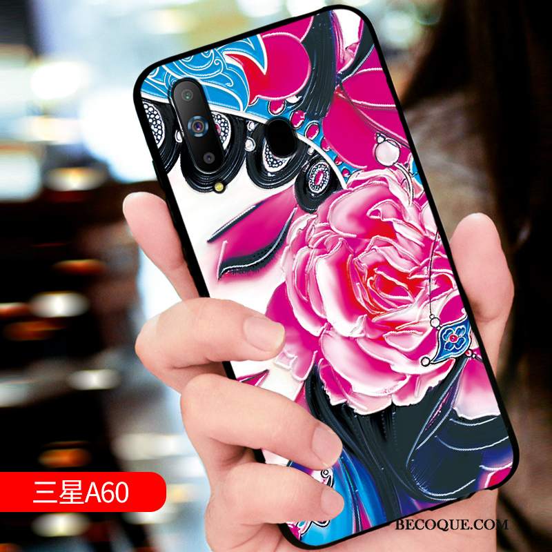 Futerał Samsung Galaxy A60 Relief Anti-fallna Telefon, Etui Samsung Galaxy A60 Silikonowe Żółty