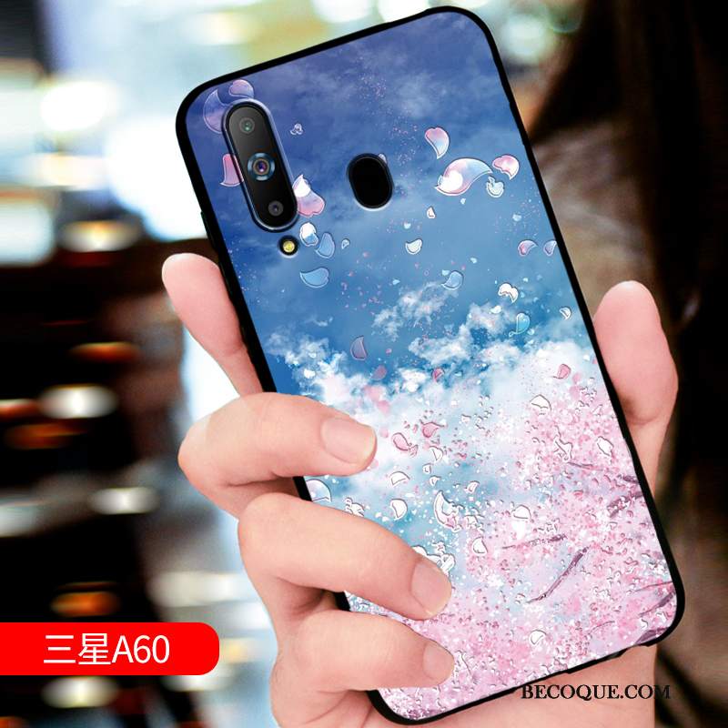 Futerał Samsung Galaxy A60 Relief Anti-fallna Telefon, Etui Samsung Galaxy A60 Silikonowe Żółty