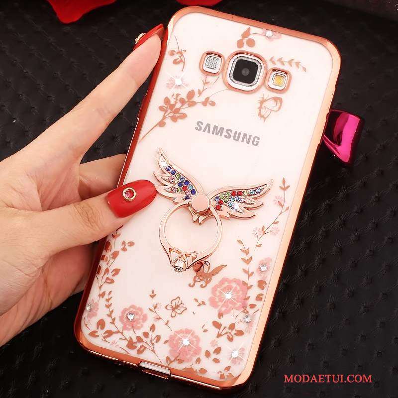 Futerał Samsung Galaxy A7 2015 Ochraniacz Anti-fall Złoto, Etui Samsung Galaxy A7 2015 Miękki Na Telefon
