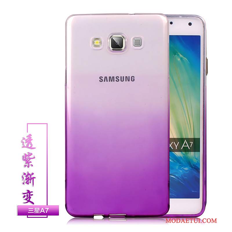 Futerał Samsung Galaxy A7 2015 Ochraniacz Na Telefon Gradient, Etui Samsung Galaxy A7 2015 Kolor Przezroczysty Anti-fall