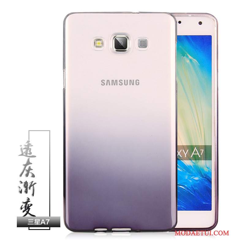 Futerał Samsung Galaxy A7 2015 Ochraniacz Na Telefon Gradient, Etui Samsung Galaxy A7 2015 Kolor Przezroczysty Anti-fall