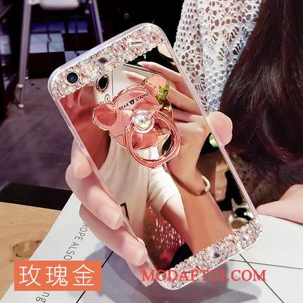 Futerał Samsung Galaxy A7 2015 Rhinestone Na Telefon Wiszące Ozdoby, Etui Samsung Galaxy A7 2015 Kreatywne Ring Różowe