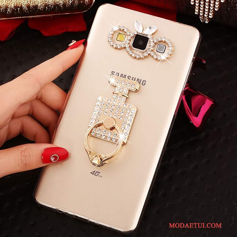 Futerał Samsung Galaxy A7 2015 Silikonowe Na Telefon Anti-fall, Etui Samsung Galaxy A7 2015 Rhinestone Nowy Niebieski