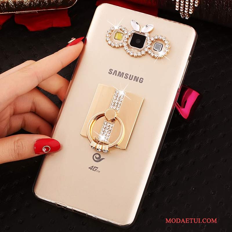 Futerał Samsung Galaxy A7 2015 Silikonowe Na Telefon Anti-fall, Etui Samsung Galaxy A7 2015 Rhinestone Nowy Niebieski