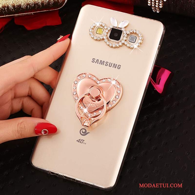 Futerał Samsung Galaxy A7 2015 Silikonowe Na Telefon Anti-fall, Etui Samsung Galaxy A7 2015 Rhinestone Nowy Niebieski