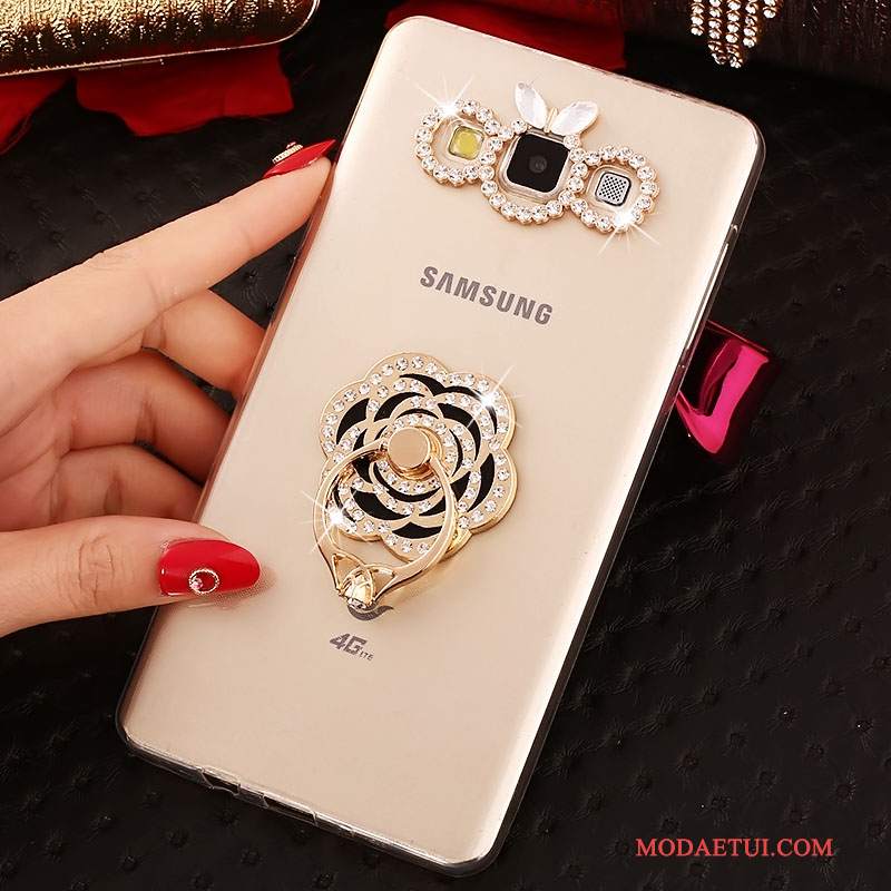 Futerał Samsung Galaxy A7 2015 Silikonowe Na Telefon Anti-fall, Etui Samsung Galaxy A7 2015 Rhinestone Nowy Niebieski